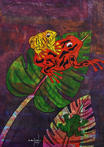 Frogs on Leaves