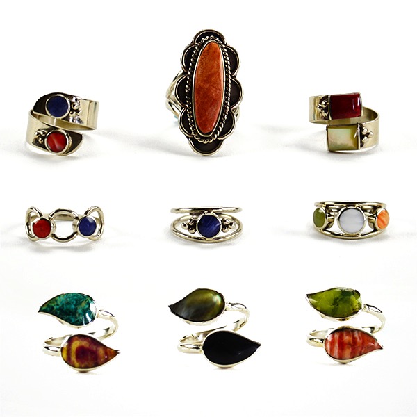 Stone Ring Bundle (Set of 9)