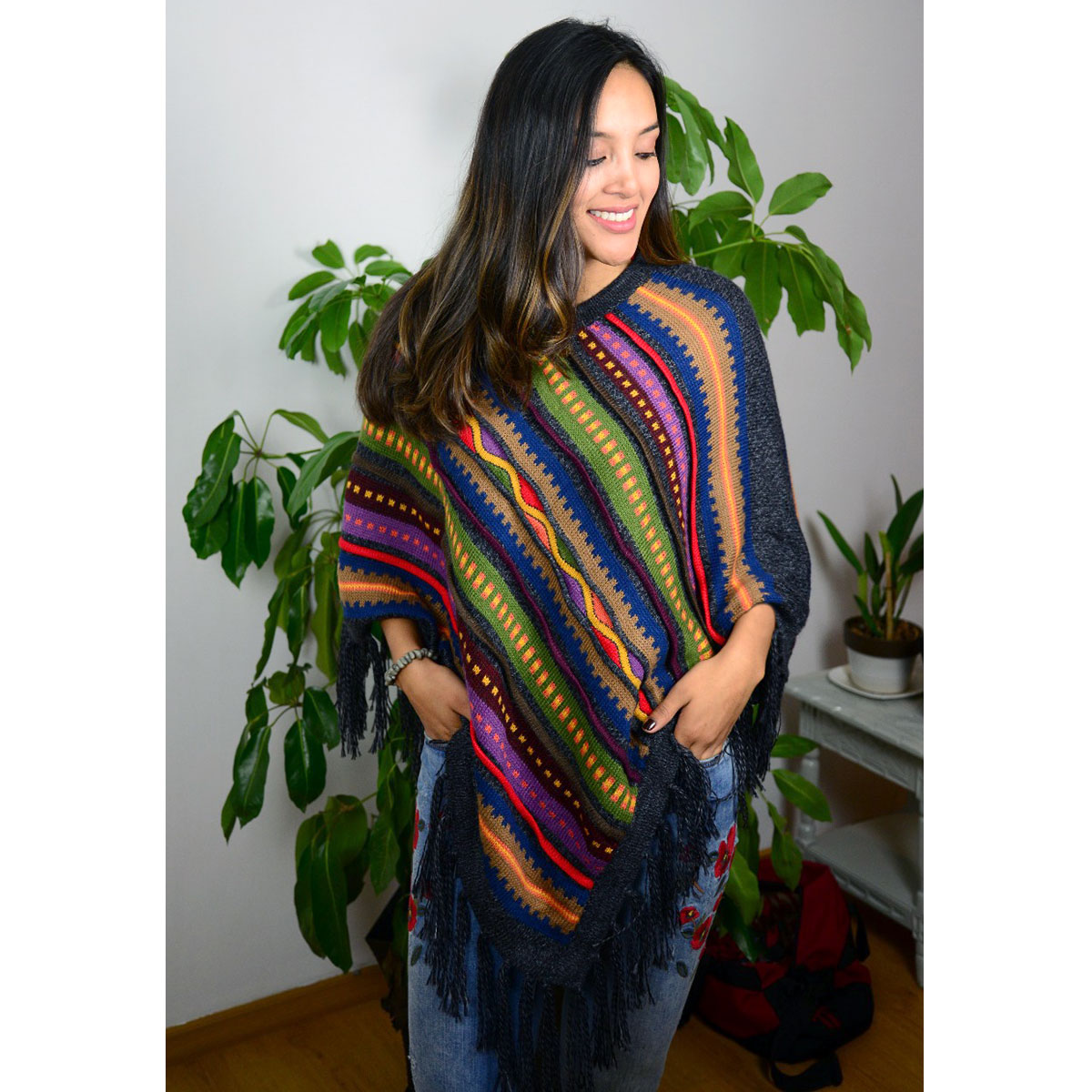 Aurora Alpaca Poncho