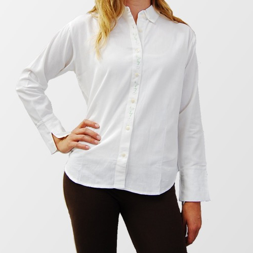 Embroidered Placket Blouse