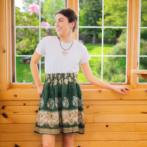 Kantha Cotton Skirt