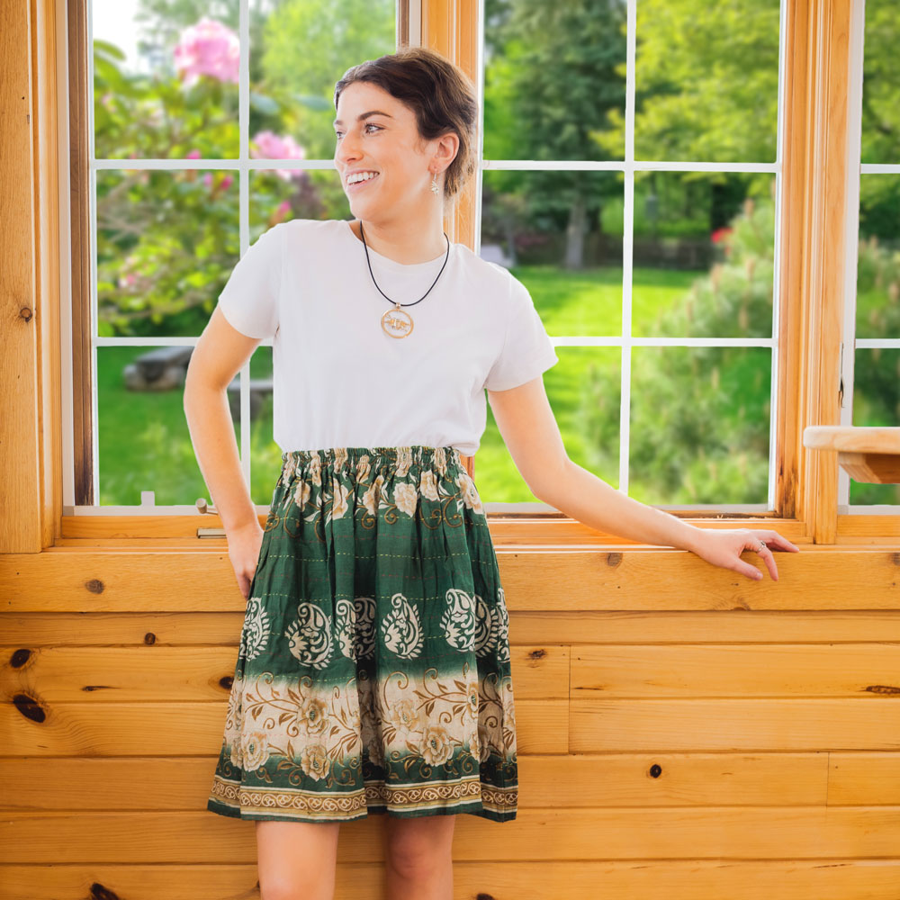 Kantha Cotton Skirt