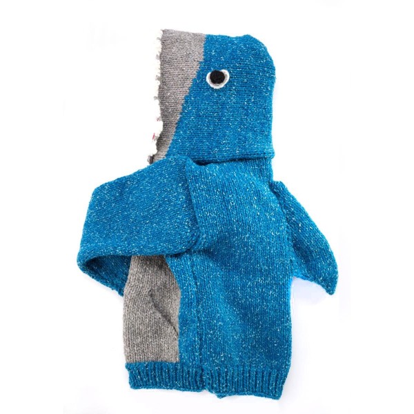 A kids animal sweater this is the shark
