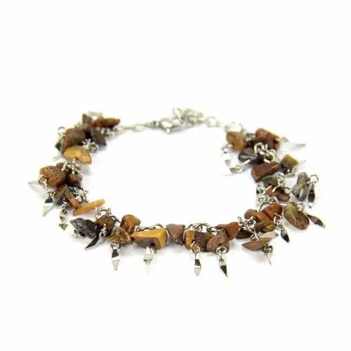 A close up the brown twinkle bracelet.