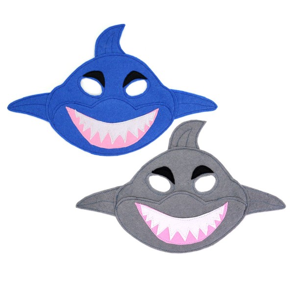 Two felt play mask of sharks