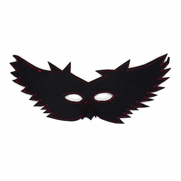 a felt play mask of a crow