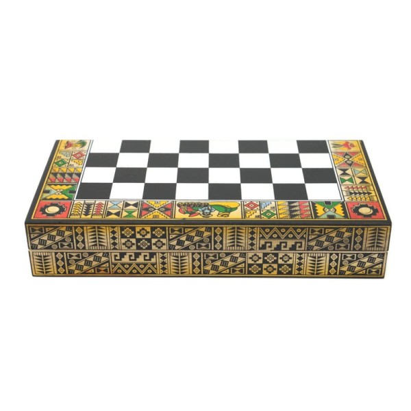 Close-up of Chess set board
