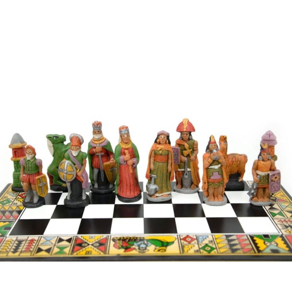 Close-up of chess set