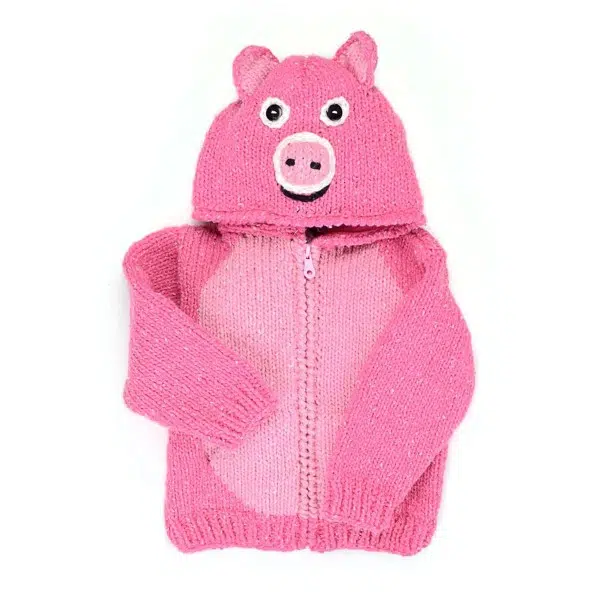 A kids animal sweater this is the pig