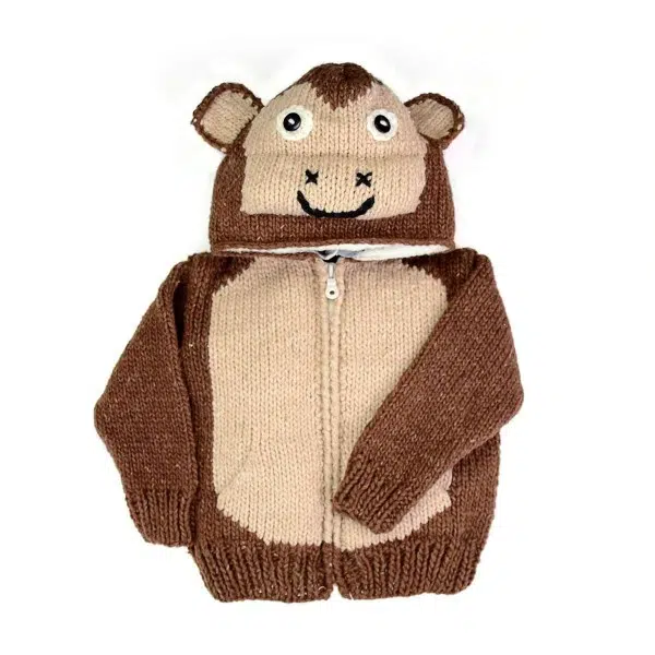 A kids animal sweater this is the monkey