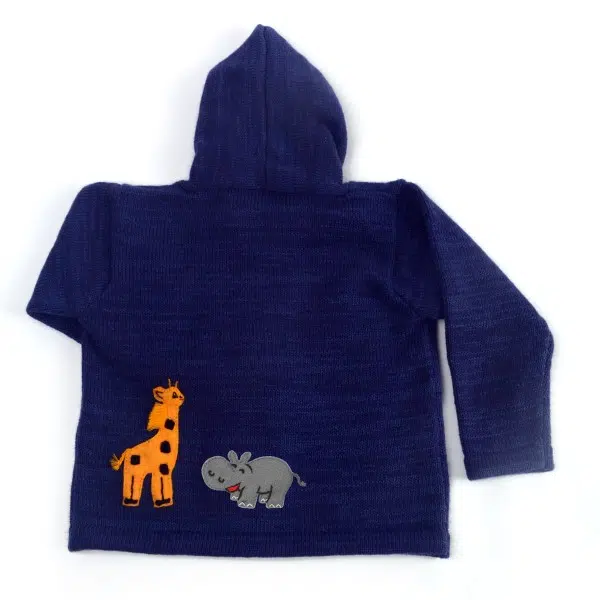 The back of the safari pals sweater