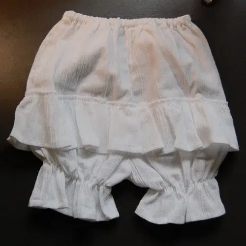 white breathable ruffle bloomers, pair with any of our girl dresses to complete our set