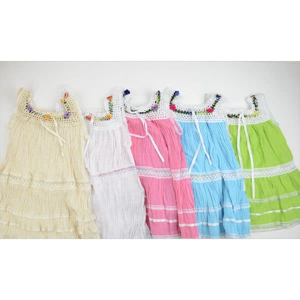 Assorted colored Strap Sleeves Gauze Dress