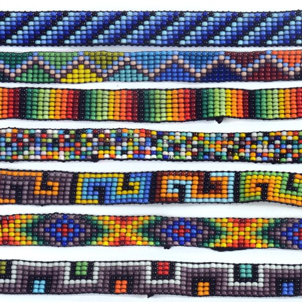 A picture of some more designs for the woven bead choker