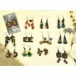 A verity of different native earrings, that come in earthy tones.