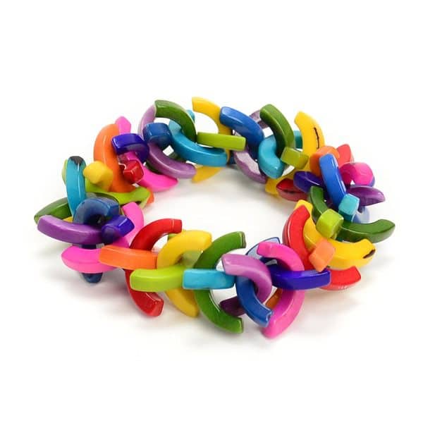 This super bright and colorful bracelet is called the festival bracelet, comes in a verity of different colors, this one is multi.