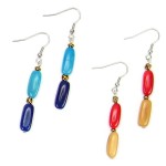 A picture of the red and blue grace set earrings.