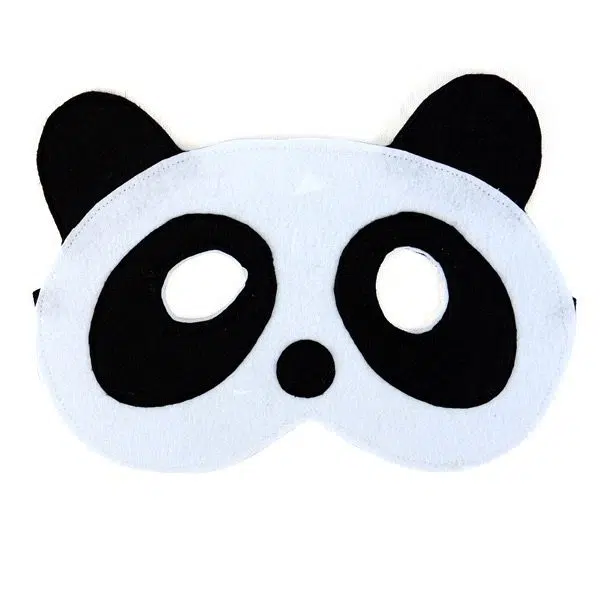 A felt play mask of a panda