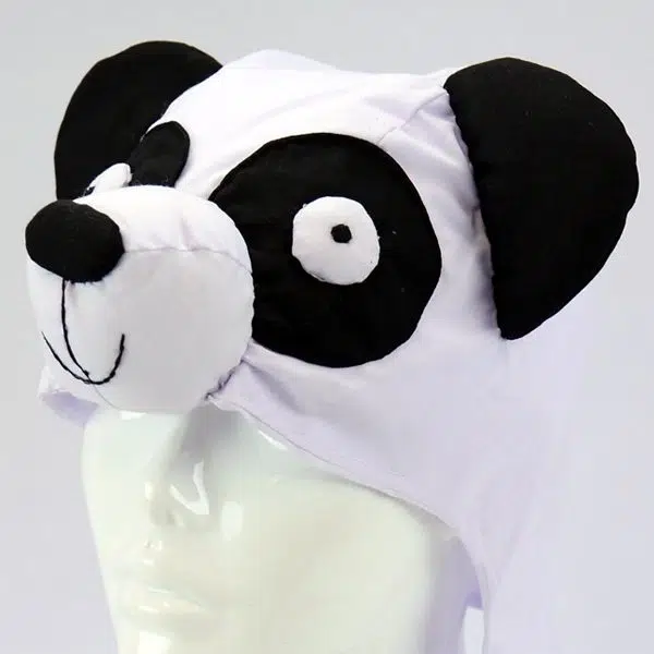 A play hood that looks like a panda