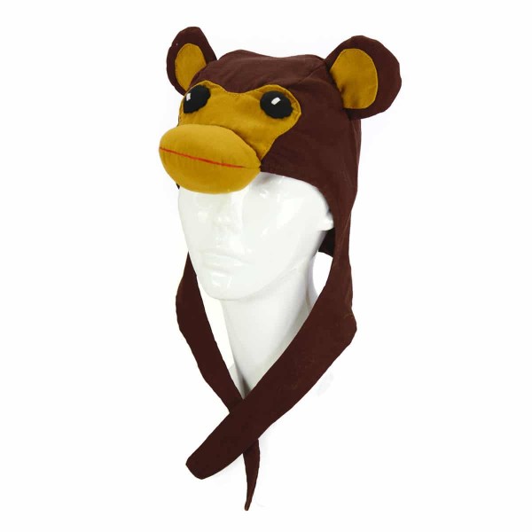 A play hood that looks like a monkey