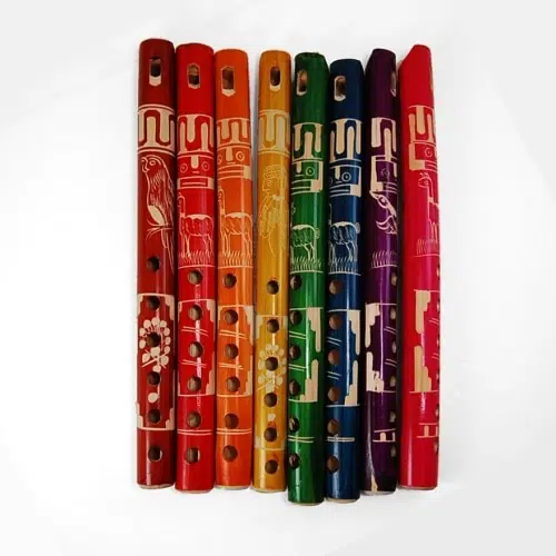 Small Bamboo Flute in every color of the rainbow