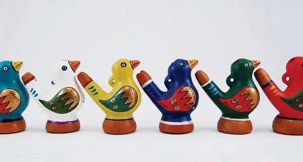 Assorted colorful Ceramic Bird Whistle