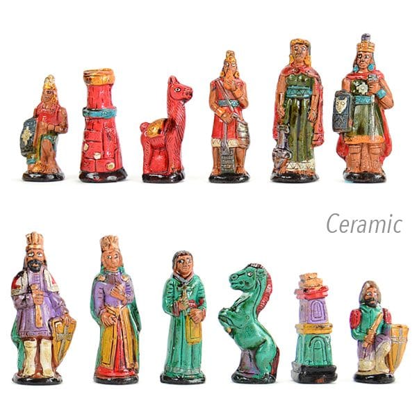 Close-up of chess set Ceramic Pieces