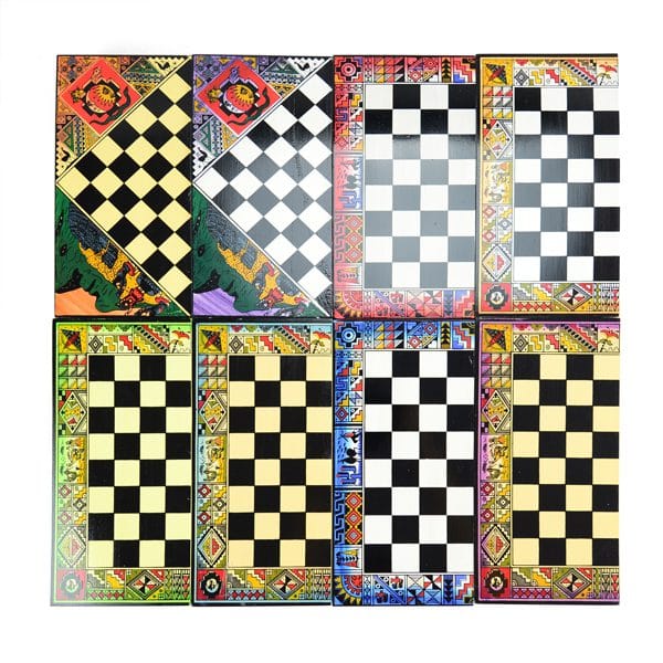 Assorted Chess sets by color