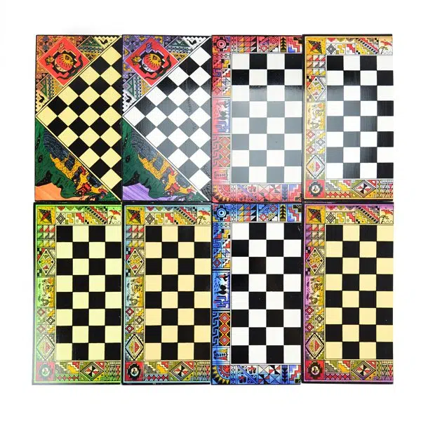 Assorted Chess sets by color