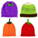 A bunch of different hat, this shows the grape, kiwi, pumpkin, and the watermelon