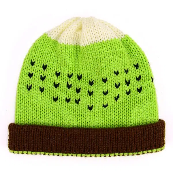 A hat based on different foods, this is the kiwi hat