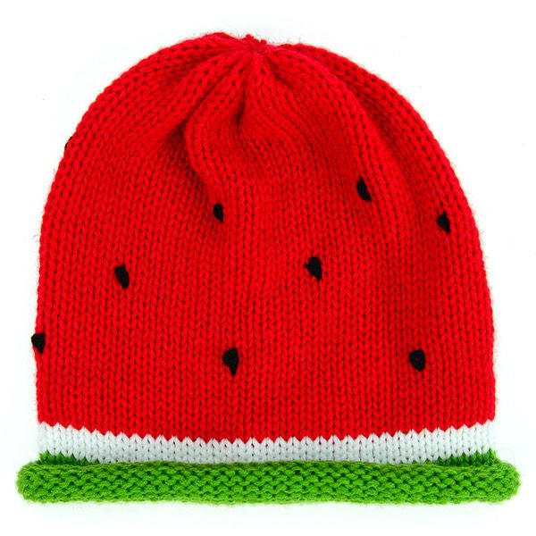 A hat based on different foods, this is the Watermelon hat