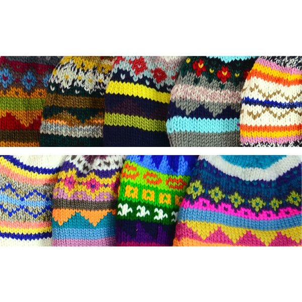 Showing the different colors and designs that the adult lined earflap hat have