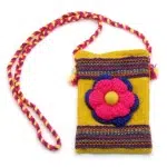 Yellow Bloom & Braid Bag with strap