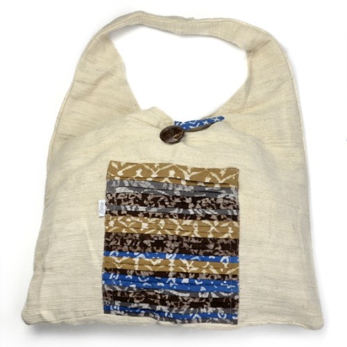 Khadi/ND Shoulder Tote with Button