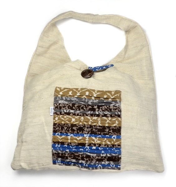 Khadi/ND Shoulder Tote with Button