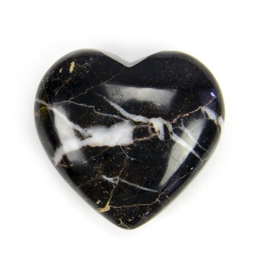 A highly polished septarian carved heart