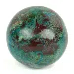 A highly polished, chrysocolla, carved sphere