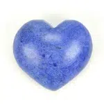 A highly polished, dumortierite, carved heart