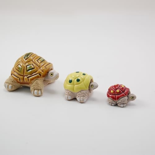 Ceramic Turtle bobble head, micro, comes in three different sizes.