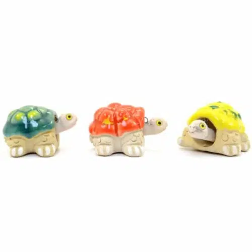 Ceramic turtle bobble head mini, comes in three different colors