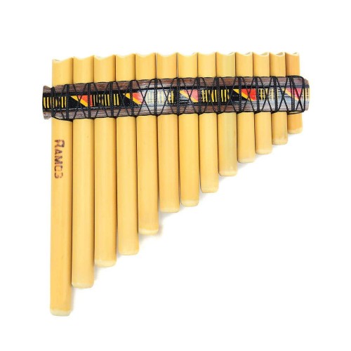 A pan flute made out of bamboo