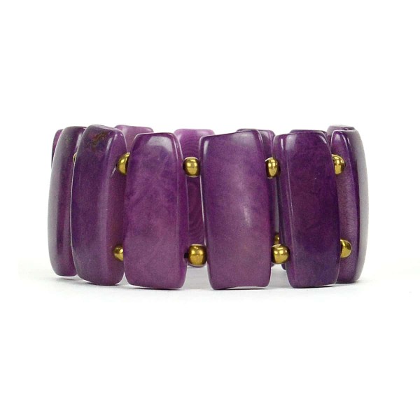 A purple colored bracelet that is approximately 1.25" tall.