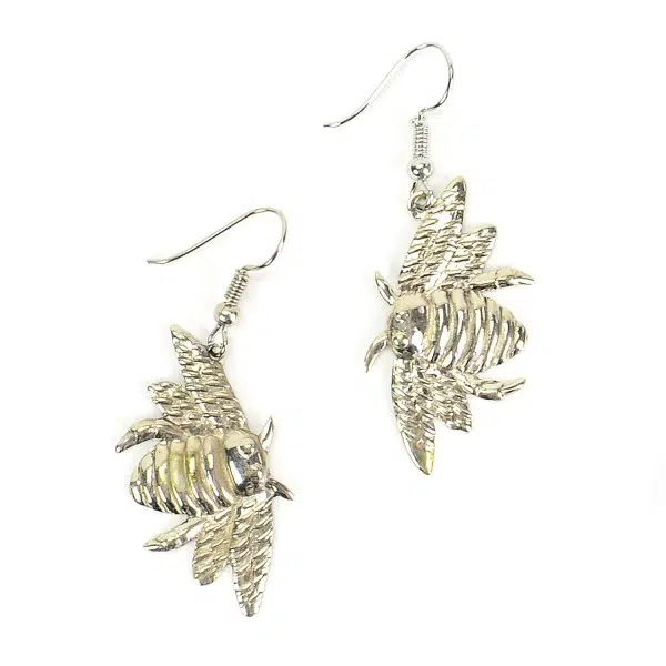 A close up picture of the bumblebee earrings.