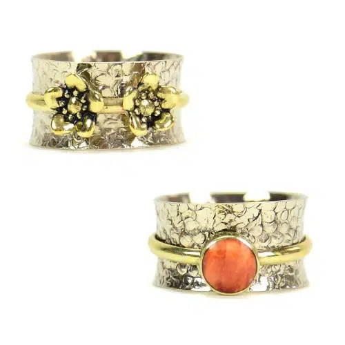 A close up picture of the movement ring, this picture is showing the orange, and flowers