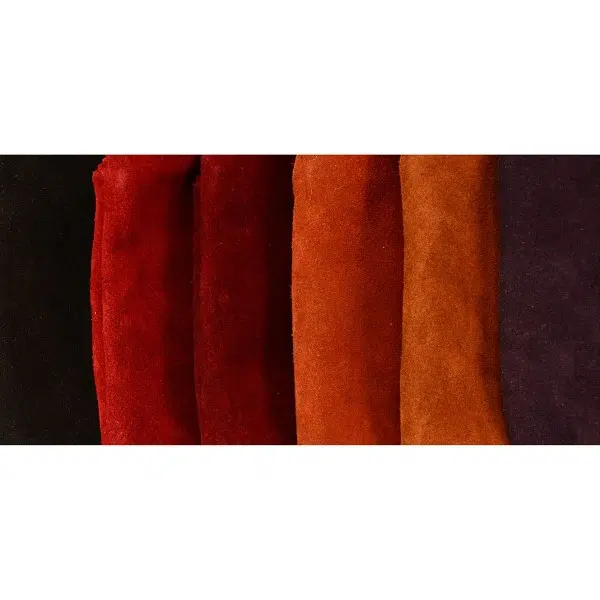 Dark and warm tone variations of suede leather fanny pack