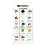 fifteen different stone samples, this mineral card also tells you the chemical formula and chemical composition