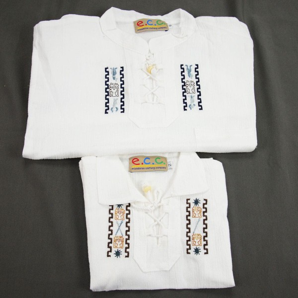 bundle of two inca boys shirts, made from cotton