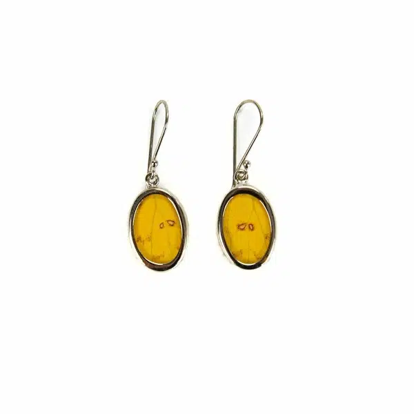 A picture of the yellow butterfly earrings.