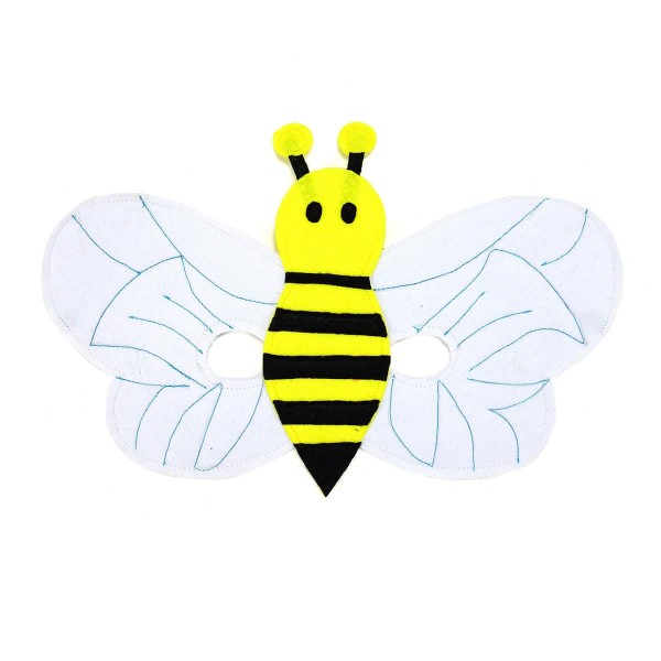 a felt play mask of a bee